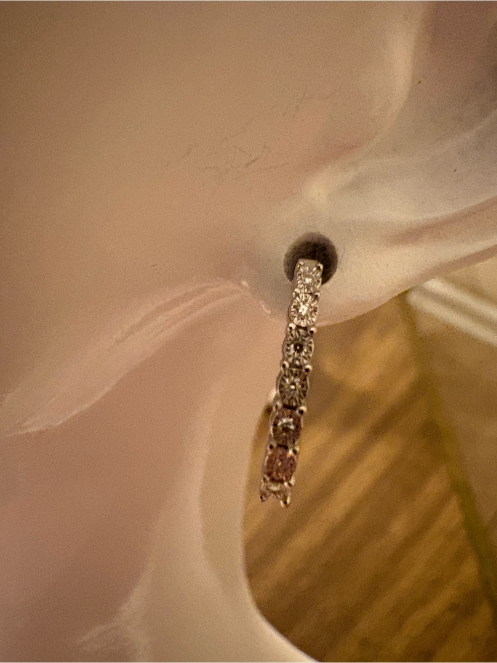 NEW 925 Sterling Silver Lab Grown Diamond Hoop Earrings 0.10 CTW